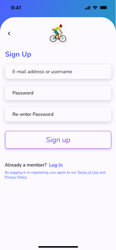 Sign up with email and password