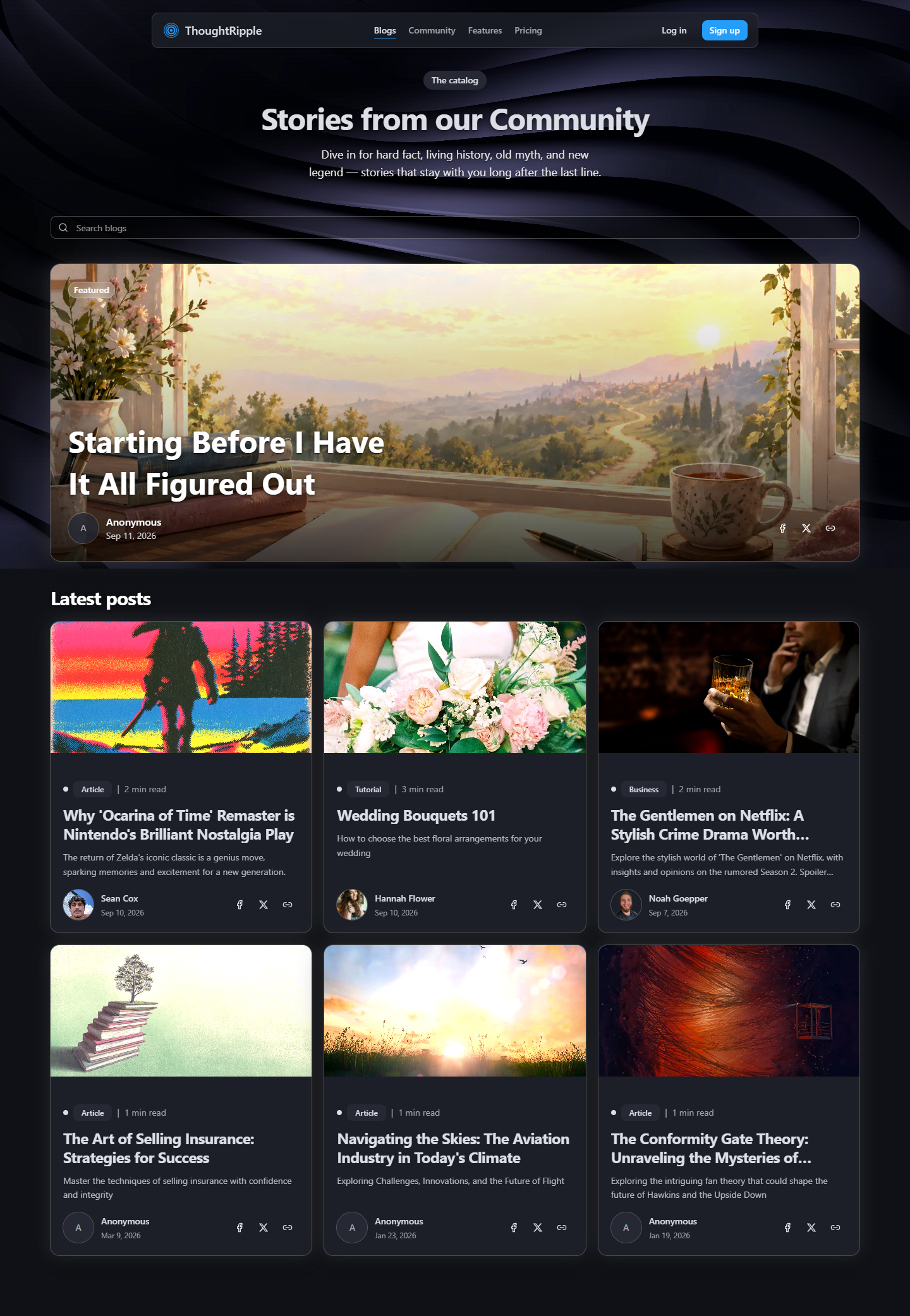 Blogs — stories from the community